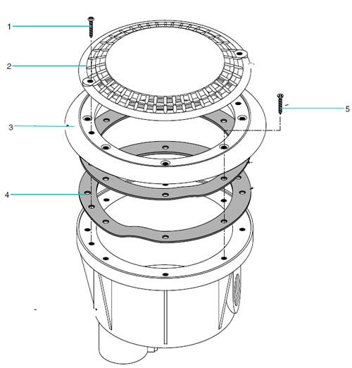 Plastica Anti-Vortex Main Drain Spares