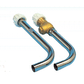 Stainless Steel 1.5 inch Flange Heat Sink Pair (with brass union)
